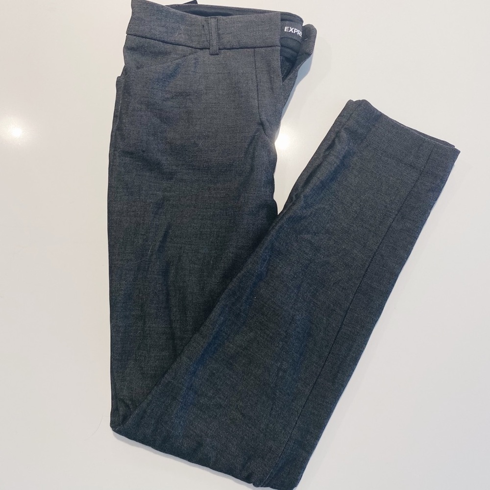 NWT Express Skinny Mid Rise Ankle Pants Gray